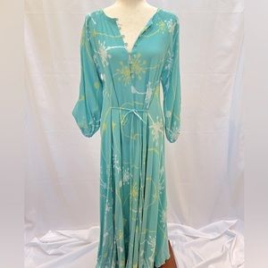 Vintage Allegra Hicks cotton gauze caftan dress OS